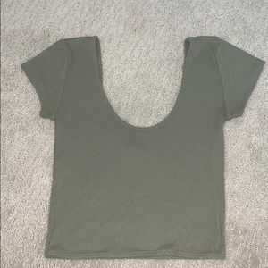 green crop top